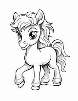 Free Cartoon Horse Coloring Page 18  Adventure sketch template