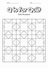 Quilt Block Coloring Pages For Kids Sketch Page sketch template