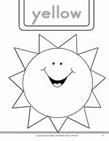 Yellow Coloring Pages For Preschoolers sketch template