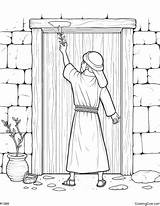 Passover Door Coloring Page sketch template