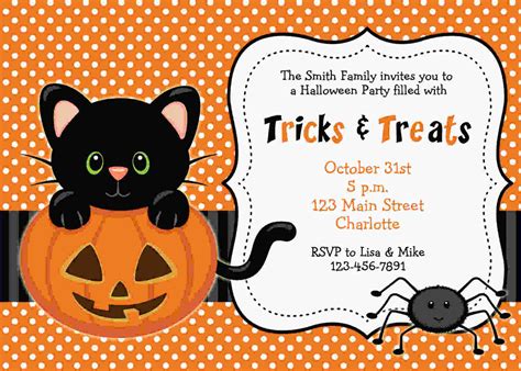 Downloadable Free Printable Halloween Party Invitations