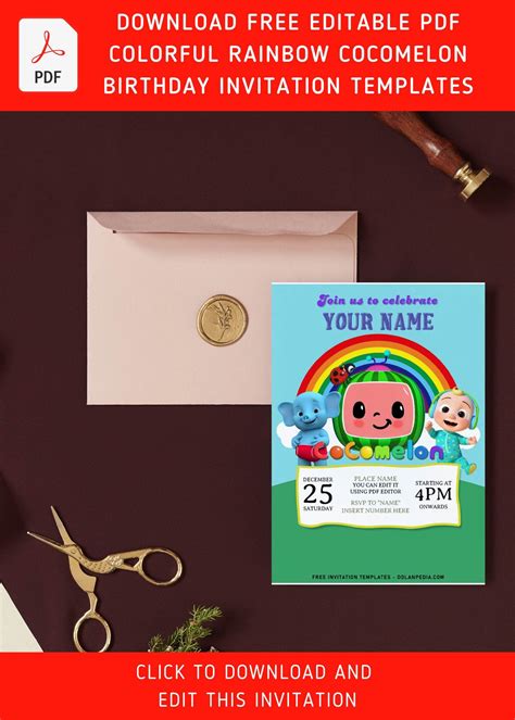 Download (Free Editable PDF) Cocomelon Birthday Invitation Templates Perfect For Preschooler ...