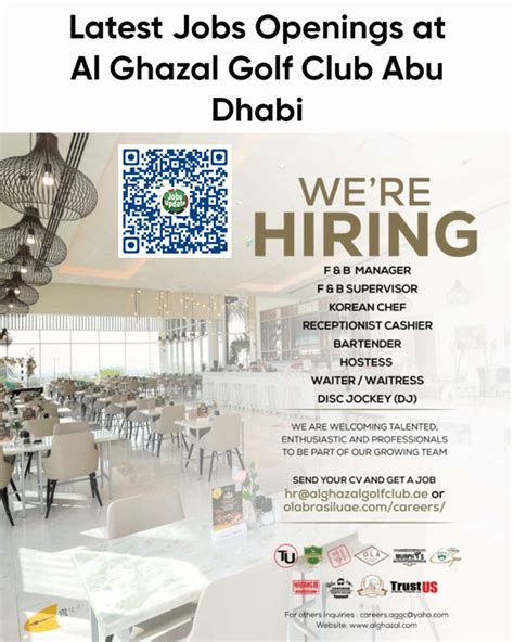 Latest Jobs Openings at Al Ghazal Golf Club Abu Dhabi November 2022 Jobs Update 2024