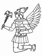 Hermes The Messenger Of Gods sketch template