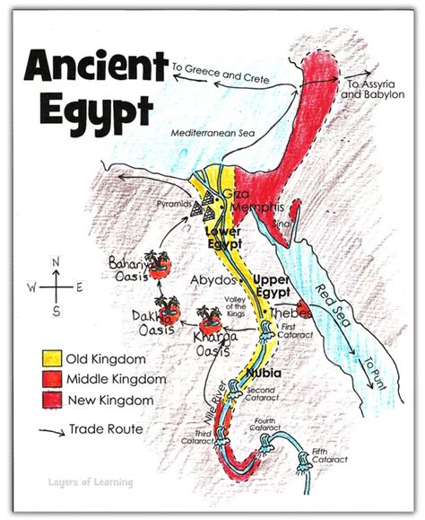 Color an Interactive Map of Ancient Egypt - Layers of Learning | Ancient egypt map, Egypt map ...