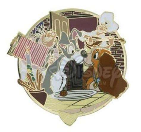 Lady & Tramp spaghetti scene jumbo pin from our Pins collection ...