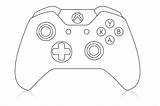 Xbox One Controller Sketch Coloring Page sketch template