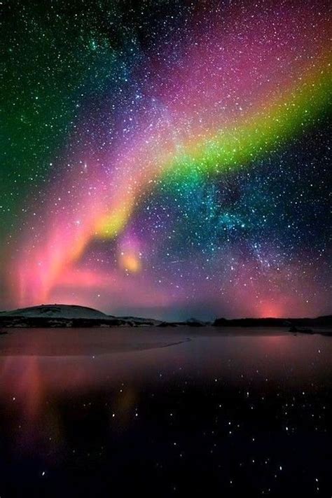 Colorful aurora borealis sky night lights nature stars pretty colors amazing aurora borealis ...