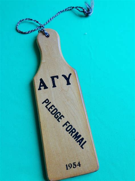 Vintage Fraternity Pledge Paddle 1954 | Etsy