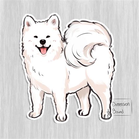 Aesthetic Sticker Samoyed sticker art decal dog sticker