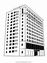 Park Avenue Hotel Coloring Page For Kids  Free Hotels Printable sketch template