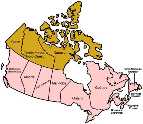 Canada Map In French Provinces And Capitals | GOOGLESAND