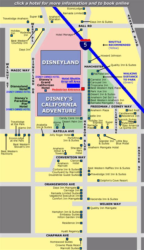 Anaheim Map - TravelsFinders.Com