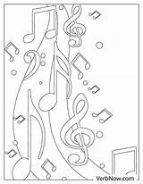 Music Notes Coloring Page sketch template