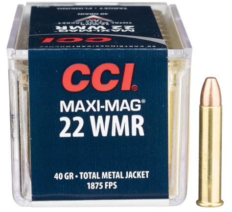 CCI Maxi-Mag .22 WMR Ammunition 50 Rounds JHP 40 Grains