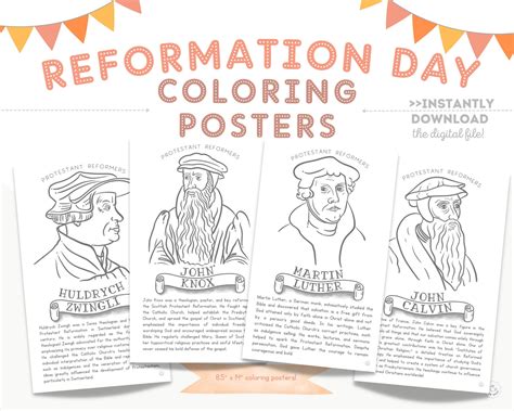 Martin Luther Printable Protestant Reformation Day Coloring Pages for ...