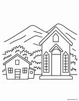 Village Coloring Pages ᗎ Printable Painting Template sketch template