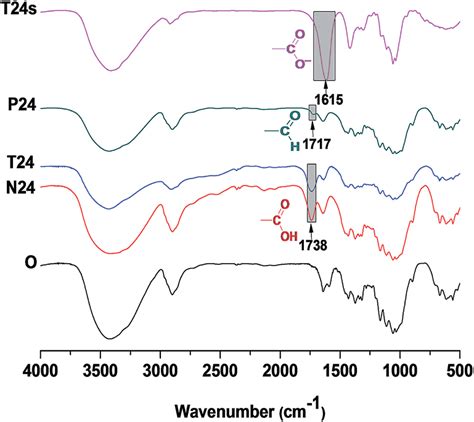 FTIR spectra of untreated and 24 h oxidized cellulose samples. | Download Scientific Diagram