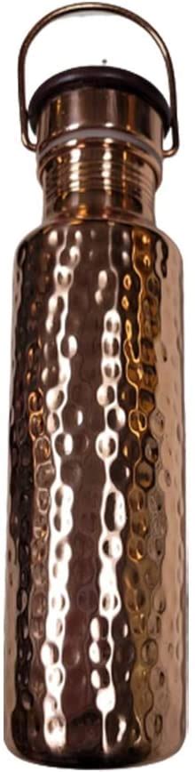 Pure Copper Water Bottle 32 oz Leak Proof Ayurveda Health Hammered w/Handle #44147 | Buy Online ...