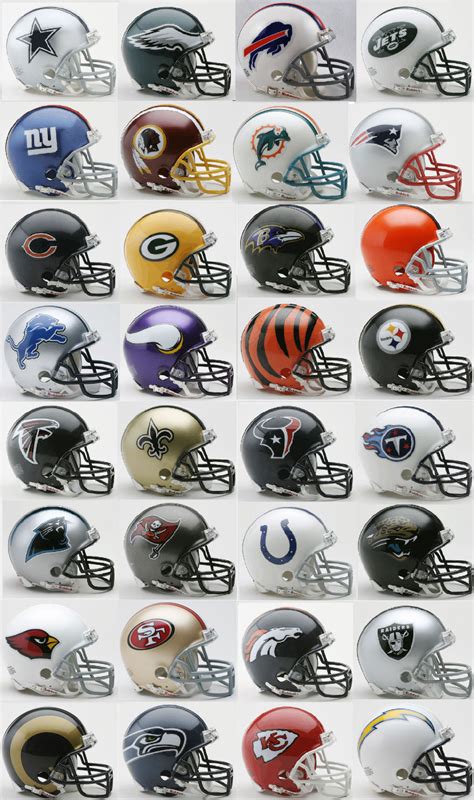 Mini Football Helmet 32 Nfl Teams Complete Set Riddell