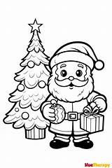 Free Santa Coloring Pages Printable  New Year Banners sketch template