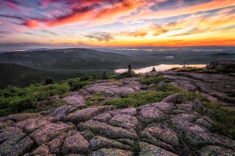 Cadillac Mountain Sunset Photograph by Jeff Bazinet - Fine Art America