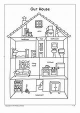 House Rooms Coloring Pages sketch template