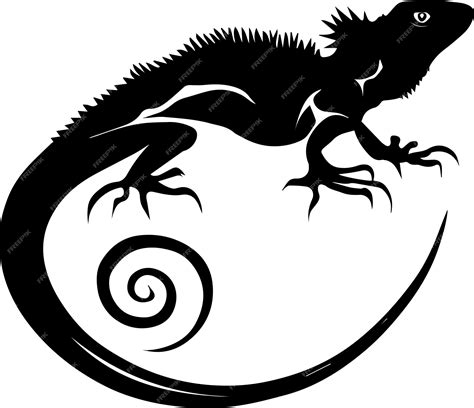 Premium Vector | Lizard vector silhouette illustration black color