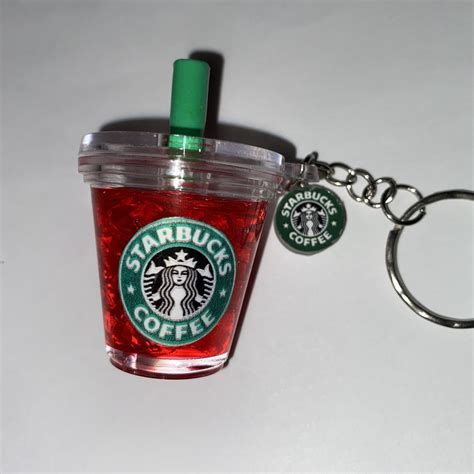 Starbucks Iced Drink Keychain with Starbucks Charm | Etsy