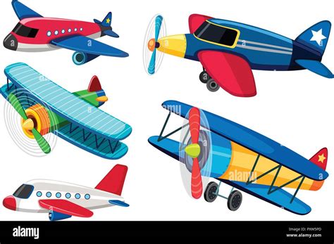 Different types of airplanes illustration Stock Vector Image & Art - Alamy