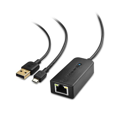 Cable Matters Fire Stick Ethernet Adapter, Micro USB to Ethernet Adapter for Fire TV Stick (2nd ...