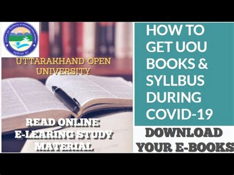 UTTARAKHAND OPEN UNIVERSITY E- BOOKS SYLLBUS 2021 | UOU BOOKS PDF ...