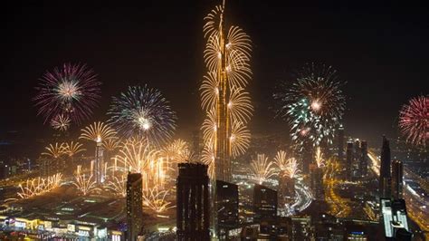 New Year's Eve Fireworks in Dubai, United Arab Emirates