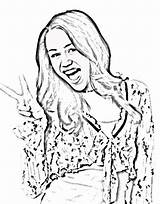 Miley Cyrus Coloring Pages For Kids sketch template