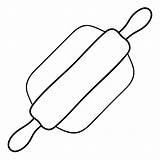 Rolling pin Outline coloring book Page Line Art Drawing  Premium AI sketch template