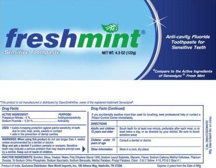 Freshmint Sensitive Toothpaste (paste, dentifrice) Dabur India Limited