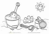 Sand Toys Coloring Page  Pages sketch template