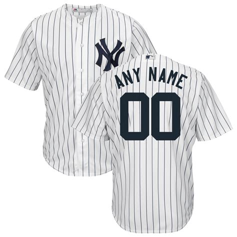 New York Yankees Majestic Cool Base Custom Jersey - White/Navy