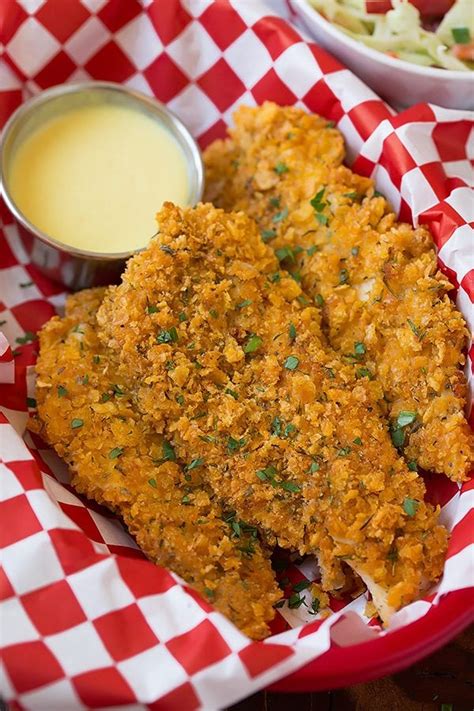 Crispy Baked Chicken Strips with Creamy Honey Mustard Dipping Sauce - Cooking Classy