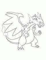 Mega Charizard X Coloring Page  Coloring Home sketch template