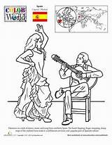 Flamenco Dancer Coloring Pages sketch template