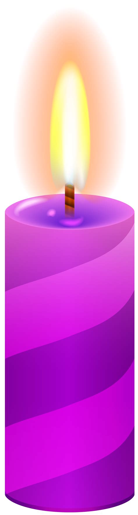 Purple Birthday Candle Clip Art