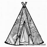 Tepee Coloring Pages  Free & Printable sketch template