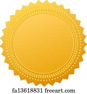 Free art print of Blank Gold Seal. Empty Notary Seal with Copy Space Isolated on White ...
