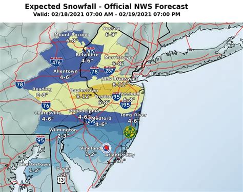 N.J. weather: Snow totals have been boosted higher in updated forecast maps, with 8 to 12 inches ...