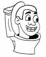 Printable Toilet Coloring Page Pages sketch template