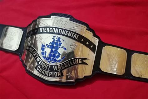 WWF Intercontinental Championship Belt Classic Black Leather Thick ...