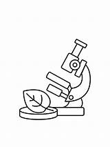 Microscope coloring pages sketch template