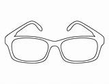 Sunglasses Outline sketch template
