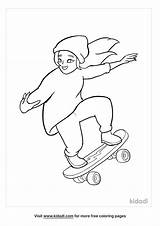 Free Girl Skateboarding Coloring Page  Printables Kidadl sketch template